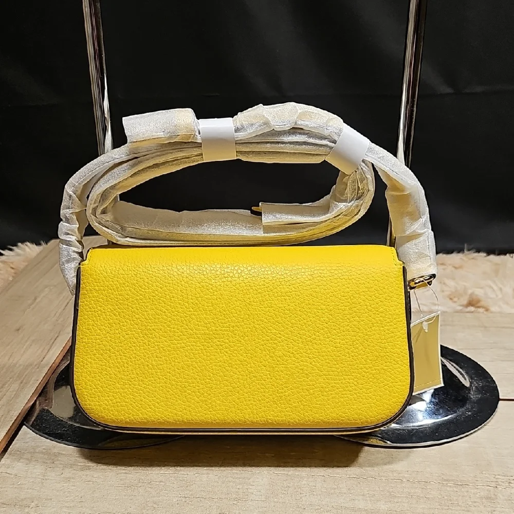 Michael Kors Vibrant Yellow Crossbody Bag With Tags Retail 289.00